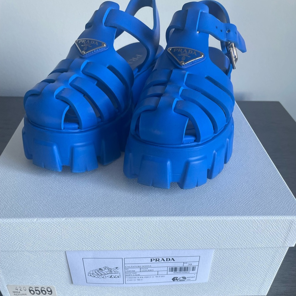 PRADA Gladiator sandals Sapphire Blue